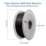 Likesilk ABS Filament 1.75mm, ABS 3D Printer Filament 1.75mm Heat Resistant 1kg -Strong & Durable, Dimensional Accuracy +/- 0.02mm (ABS Black, 1KG) Likesilk