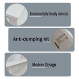 TaoHFE Horizontal Bookshelf - Modern Minimalist 2-Tier Book Shelf with Storage, Short Wide Wood Bookshelf for Classroom, Office, Living Room or Study, White TaoHFE