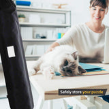 Jigsaw Puzzle Mat Roll Up - 2000 1500 500 Pieces Saver Large Puzzles Board for Adults Kids, Storage and Transport Premium Pump Puzzle Glue Felt Mat Inflatable Tube Cover Keeper Pad Holder Organizer Genovega