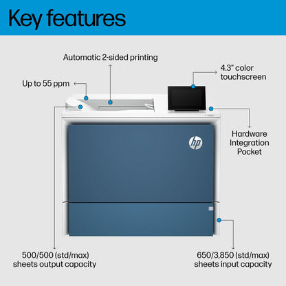 HP Color Laserjet Enterprise 6700dn Printer, Best for Business, (6QN33A)