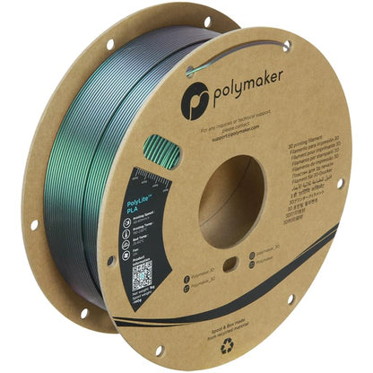 Polymaker Color Changeable Starlight Purple-Green PLA 3D Printer Filament 1.75mm, Different Color by Light, Barely Visible Layer Lines - Starlight Comet 1.75 PLA Metallic 1kg - WoodArtSupply