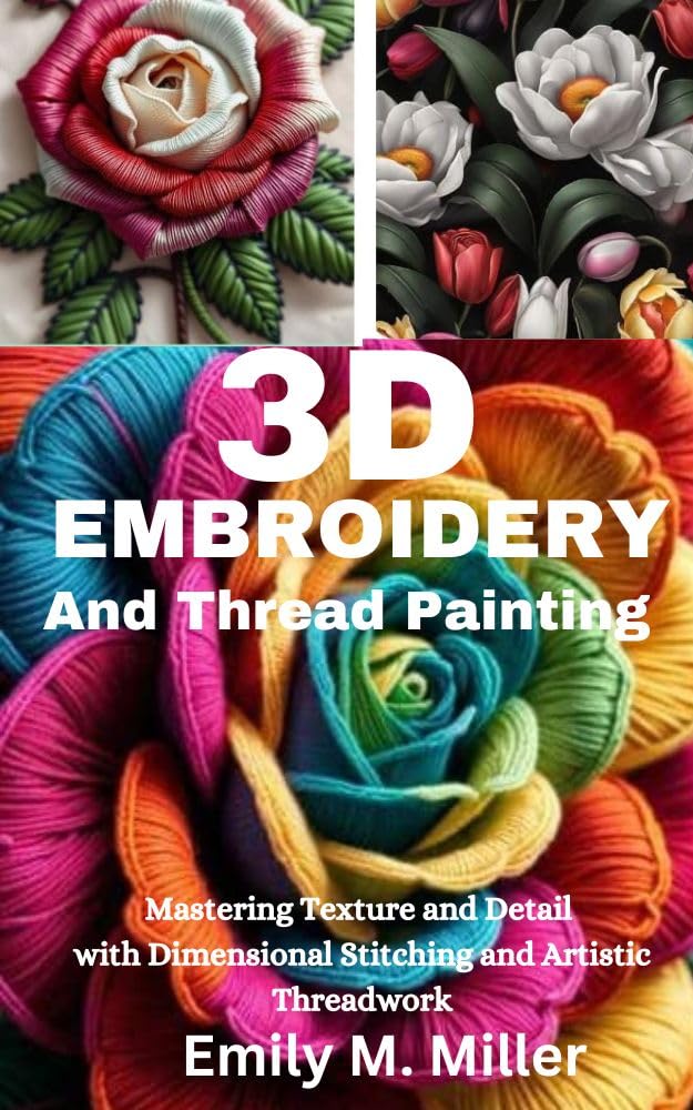 3D Embroidery And Thread Painting: Mastering Texture and Detail with Dimensional Stitching and Artistic Threadwork WoodArtSupply