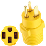 EV Charger Adapter NEMA 6-50P to 14-50R forTesla Adapter Cord, 240V 50 Amp 3 Prong Welder Plug to 4 Prong EV Charging Connector, Welder Welding Dryer EV Charger Power Cord Adapter anlvico