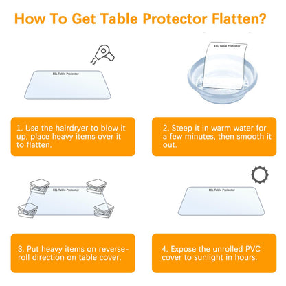 42 x 96 Inch 8ft Clear Plastic Dining Table Protector Tablecloth Desk Pad Mat Wooden Furniture Coffee Glass Conference Dinner Banquet Table Cloth Top Protection Countertop Cover Waterproof PVC Vinyl