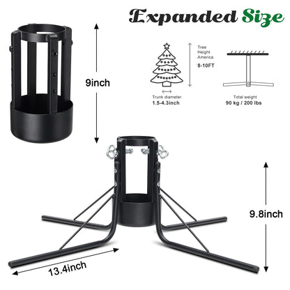 DIIG Christmas Tree Stand, Detachable Christmas Tree Bracket Suitable for Trunks of 1.5 to 4.3 Inches, Suitablefor Pine SprucePoplarof 4-10 Feet