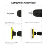 Wool Cutting Pad, Wool Buffing Polishing Pad Set, SPTA 7Pcs 3Inch (80mm) Wool Buffing Wheel for Drill Lambs Wool Hook and Loop for Compound Cutting & Polishing for Car Polisher SPTA