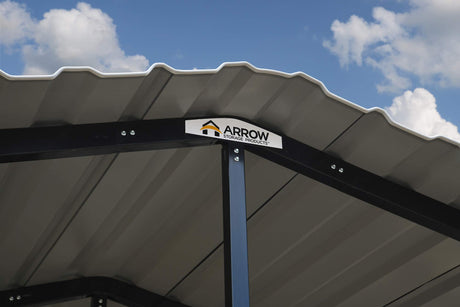 Arrow Carports Galvanized Steel Carport, Double Car Metal Carport Kit, 20' x 29' x 9', Charcoal Arrow