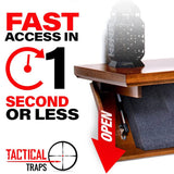 Tactical Traps Patriot 35S Compact Gun Shelf with Trap Door | Compact Firearm Storage with RFID Lock | Easy Installation | Secure & Safe Compartment | 22 ½ ” X 10 ¼” X 4” - Ebony Tactical Traps