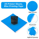 OLYCRAFT 20 Sheet Painters Tape for 3D Printers 7.9x9.8 Inch High Adhesive Tape Great for A Variety of Surfaces for Art Lab Labeling Classroom Decorations - RoyalBlue OLYCRAFT