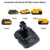 Biswaye DCA1820 Adapter 18V to 20V Compatible with Dewalt, Compatible with Dewalt 20V Lithium Battery DCB206 DCB207 to 18V XRP NiCad NiMh Battery DC9096 DW9096 DC9098 DC9099 DW9099 Biswaye
