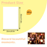 XiyaxiVici 4 Pack Aluminum Sublimation Photo Blanks 12x8 Inch Metal Sublimation Photo Blanks, 0.5mm Thickness Photos Sign Frame Blanks Room Wall Decoration for Heat Transfer Printing White XiyaxiVici