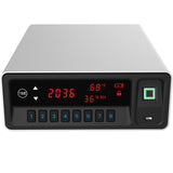 QINGENO Smart Gun Safe with Security Cable - Biometric Pistol Safe for 2 Handgun 3 Ways Quick Access with Fingerprint/Keypad/Key, for Nightstand Bedside Home with LCD and Voice Guide (Grey) QINGENO