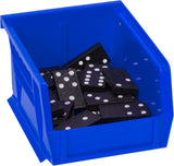 Akro-Mils 30210 AkroBins Plastic Storage Bins, Space-Saving Stackable Bins for Garage, Pantry, Craft Organization, 5" x 4" x 3", Blue, 6-Pack Akro-Mils