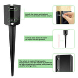 XYADX Fence Post Anchor Ground Spike Heavy Duty Black Powder Coated Fence Stakes Post Base for Mailbox, 24 x 4 x 4 Inches Outer Diameter (Inner Diameter 3.6 x3.6 Inches), Pack of 4 XYADX