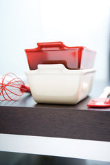 Le Creuset Stoneware Heritage Loaf Pan, 9" x 5" x 3" (1.5 qt.), Cerise Le Creuset