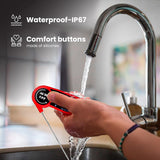 Morning Star Instant Read Digital Meat Thermometer for Cooking,Grilling & BBQ, IP67 Waterproof with LED Backlight, Auto Shut, 4.7 inch 180° Foldable Probe, Built in Bottle Opener with Fridge Magnet Morning Star