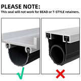 Pluden Garage Door Seal Replacement Wayne Dalton Garage Door 154448, 20 Feet Garage Door Bottom Weather Seal for Weather Stripping Fit 20 feet Wide Doors Pluden