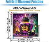 Halloween Diamond Art Kits for Adults,Magic Bottle 5D Diamond Painting Kits for Adults Beginners,Round Full Drill DIY Diamond Dot Gem Art Kit Wall Home Decor Arts Craft 14X14 inch Tiwabb