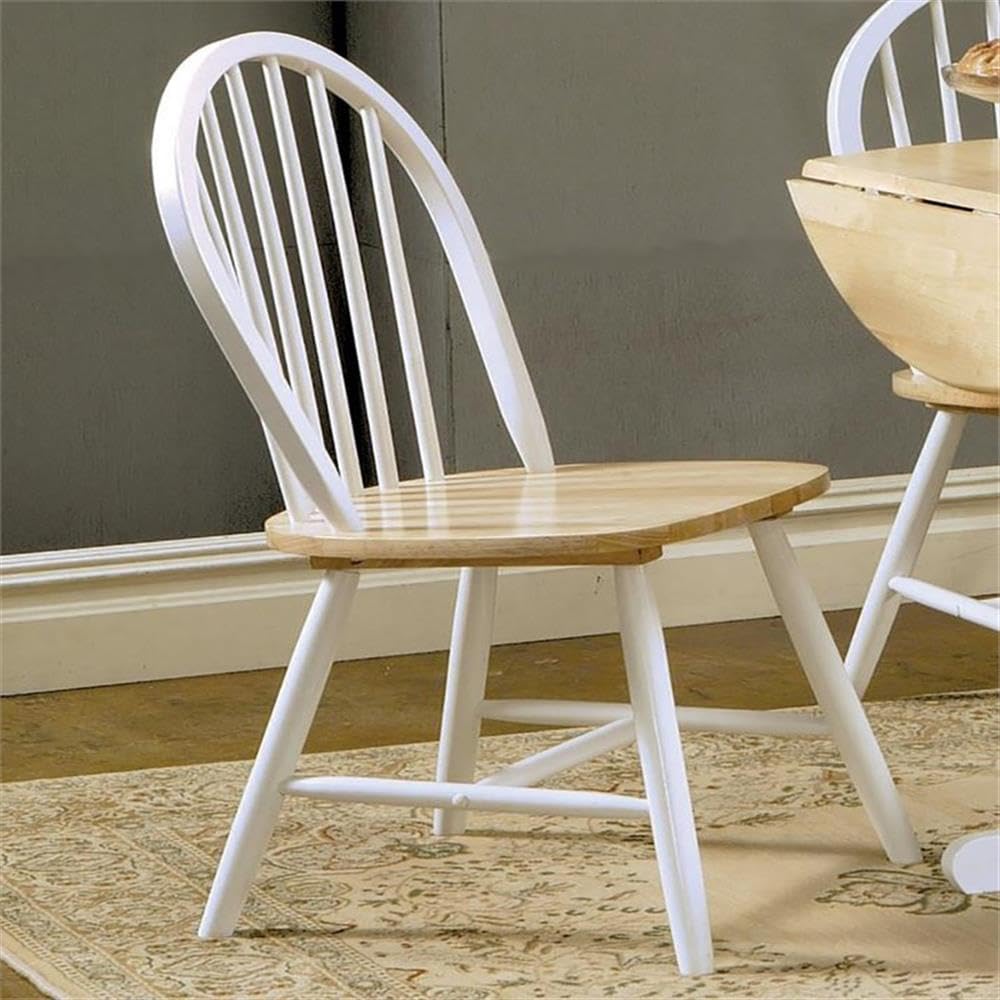 COASTER Hesperia Windsor Dining Side Chairs Natural Brown and White (Set of 4) Coaster Home Furnishings