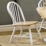 COASTER Hesperia Windsor Dining Side Chairs Natural Brown and White (Set of 4) Coaster Home Furnishings