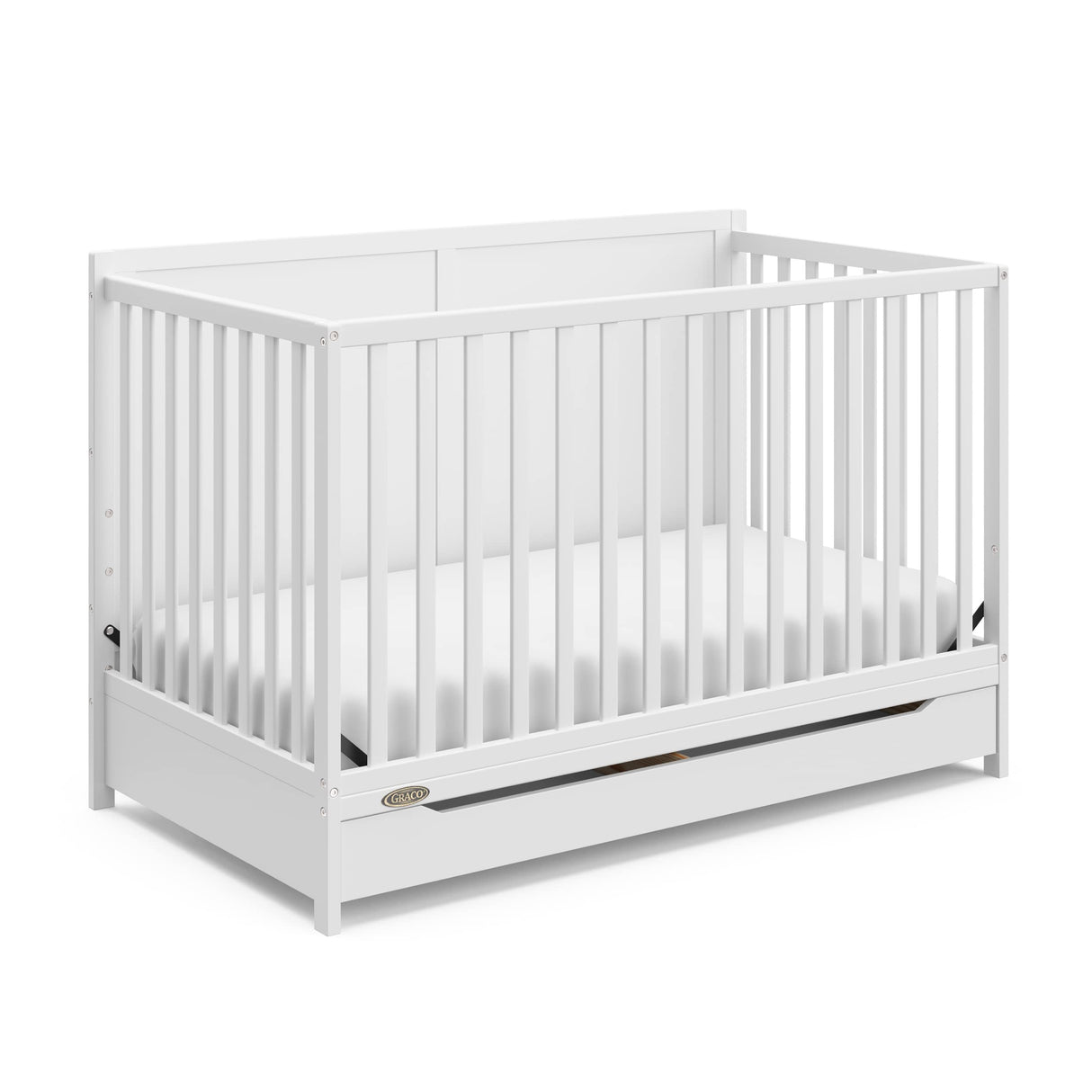 Graco Melrose 5-in-1 Convertible Crib with Drawer (White) Graco