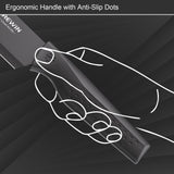 Knife Set, Brewin Kitchen Knife Set, Knives Set for Kitchen, Universal Knife Block, Utility Knife Block Set, Kitchen Essentials, New Home Essentials, Apartment Essentials, Dishwasher Safe Brewin