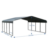 Special Paradise 20x20 Metal Carport Canopy – Heavy-Duty RV Shelter, Perfect as Car Port，Car Tent, Garden Shed & Weatherproof Storage Solution Special Paradise