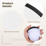 50 PCS White Foldable Flying Disc Fans, DIY Fabric Fans with Pouches, Sublimation Blank DIY Folding Fan Set, 9.6 Inches DIY Handheld Round Fabric Fan for Summer Days, Parties, Outdoor Activities TIMCORR