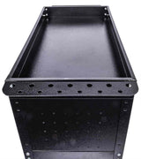 JEGS 3-Shelf Shop Cart | 200 LBS Capacity | Black Finish | 3 Shelves, 1 Locking Drawer, Tool Tray, 2 Swivel Caster Wheels, 2 Straight Caster Wheels JEGS