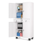 Garvee Metal Storage Cabinet, 73 Inch Garage Storage with Locking Doors and Adjustable Shelves, Heavy Duty Tool Cabinet with 2 Drawers Garvee