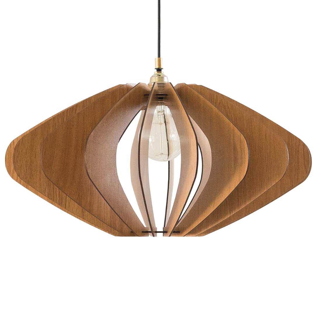 ELEIPSE Wood Pendant Light | Mid Century Modern Chandelier | Hanging Lamp | Wood Chandelier Lighting | Modern Light Fixture | Modern Pendant Light DEZAART