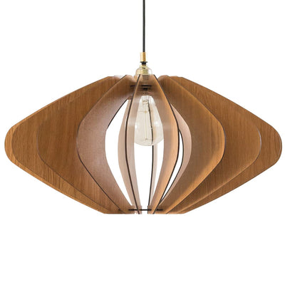ELEIPSE Wood Pendant Light | Mid Century Modern Chandelier | Hanging Lamp | Wood Chandelier Lighting | Modern Light Fixture | Modern Pendant Light