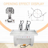 HayWHNKN Hinge Boring Machine Pneumatic Drill Press Machine Woodworking Hinge Drilling Machine Double Station 110V 1.5kw Woodworking Hole Drilling Puncher Equipment HayWHNKN