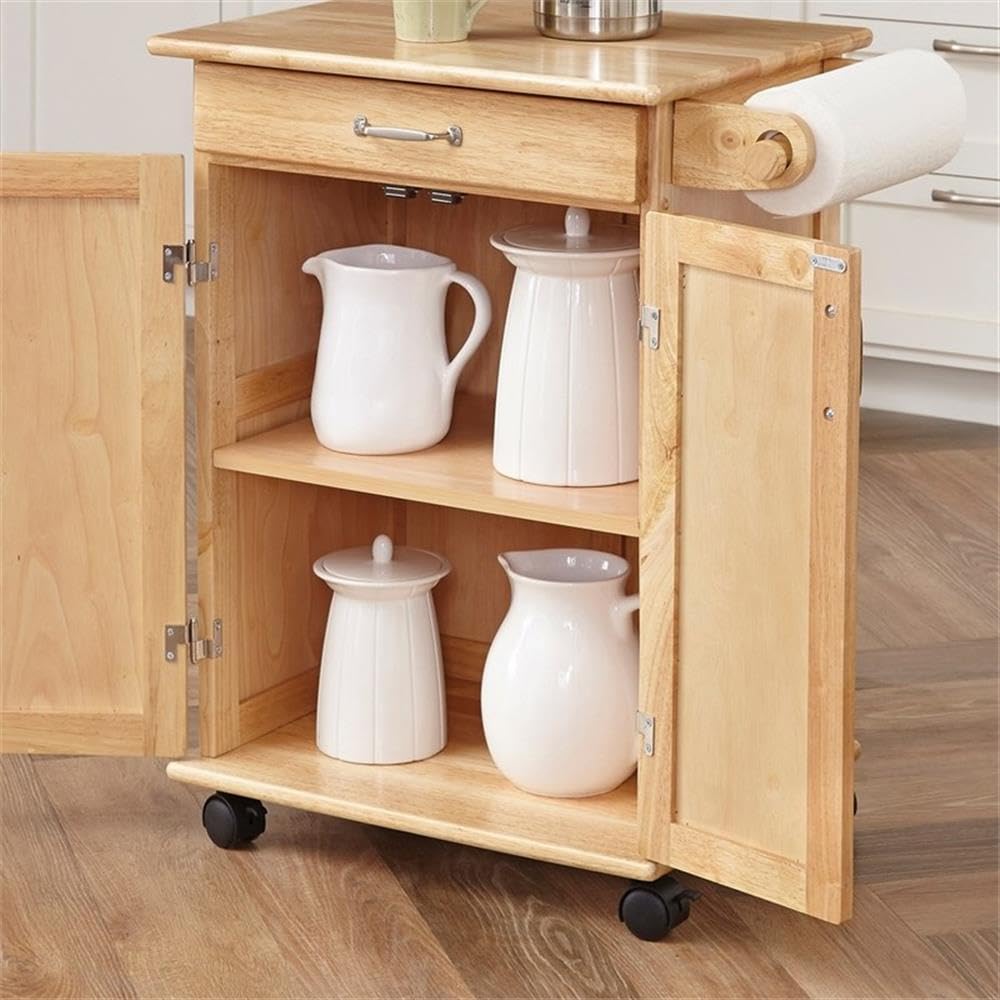 Homestyles General Line Mobile Kitchen Cart, FURNITURE, Natural