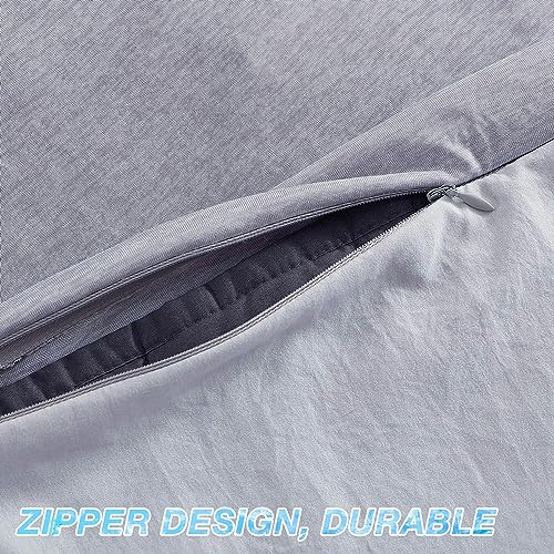 EXQ Home Weighted Blanket Cover 41x60-Twin Size Premium Soft for Kids Weighted Blanket with Zipper,Machine Washable Duvet Cover for Hot Sleeper in Summer(Grey,Duvet Cover Only) EXQ Home