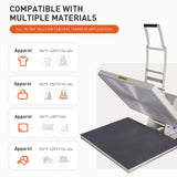 24x32 Inch Heat Press, 110V 4500W No Plug High Pressure Heat Press Machine for Business, Large Professional Digital Control Heat Transfer Machine for Sublimation TransferMuse