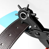 Leather Hole Punch, Belt Hole Puncher for Leather, Revolving Punch Plier Kit, Leathers Puncher Plier for Belts, Watches, Handbags, Punch Tool Diameter: 4.5/4 /3.5/3/2.5/2mm. WDDBHSKN