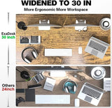 ExaDesk 48×30 Inch Electric Standing Desk with 2 Drawers, Adjustable Height Widened Stand Up Desk with Storage Shelf, Sit to Stand Ergonomic Workstation for Home Office ExaDesk