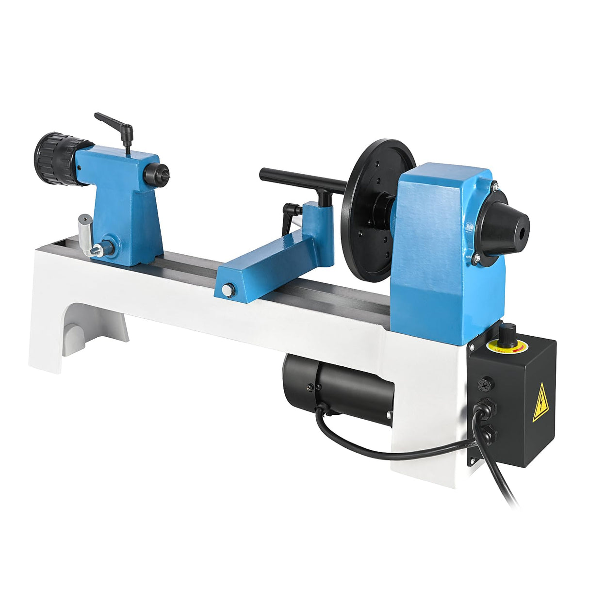 Mini Benchtop Wood Lathe, 8" x 12" Small Wood Lathe Machine 1/3 HP Infinitely Variable Speed 750-3200 RPM with Wood Turning Lathe Tools Kits Professional for DIY Woodworking MECHINHUB