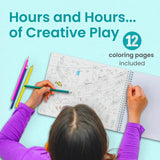 CUPKIN Sticker Book for Kids 2-4, 500+ Kids Stickers, Beach Day 12 Coloring Pages 12 Side by Side Scenes, Fun Toddler Travel Activity Coloring and Sticker Books for Children Ages 4-8 + 8-10 CUPKIN