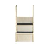 RRI Goods 2 Step Up Stool for Toddlers and Kids with Support Handles and Non Slip, Montessori Wooden Reach Up Safety Steps for Bathroom, Kitchen RRI Goods