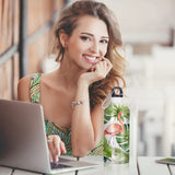 YOUKE OLA 16 Pack Sublimation Aluminium Water Bottle with Carabiner Blank White Aluminum Sports Bottle for Sublimation Heat Press Transfer 20oz YOUKE OLA