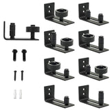 S&Z TOPHAND® 54 in x 80 in PVC Barn Door, Brown Wood Texture, British Brace Barn Door/Modern Style/Sliding Door/Simple Assembly is Required S&Z TOPHAND