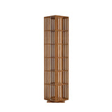 YOWOS 360° Rotating Walnut Bookshelf Tower - 6 Tier Bamboo Storage Rack for Kids & Adults YOWOS