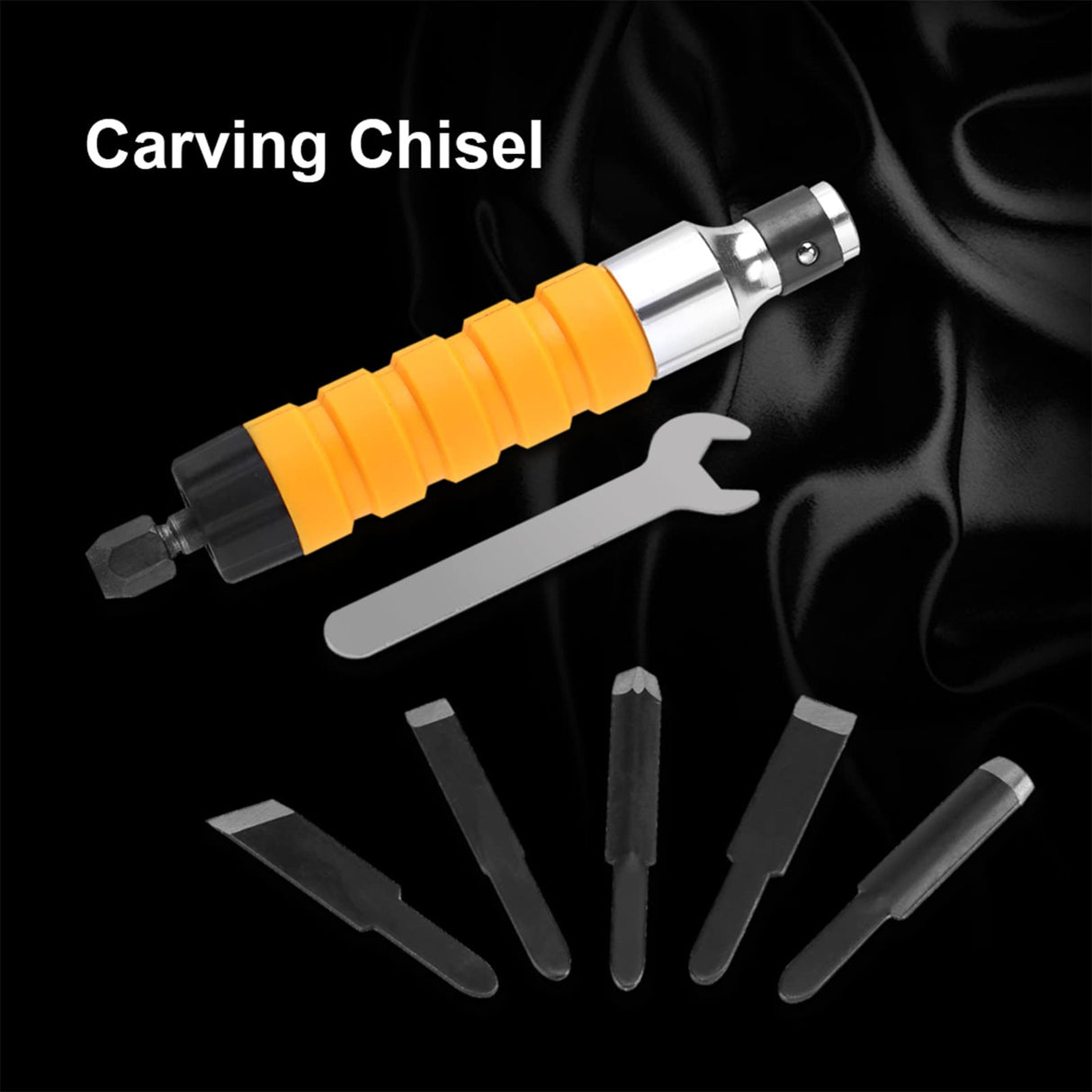 Electric Woodworking Carving Chisel, Electric Chisel Carving Tool Engraving Knife Tool Accessories Electric Woodworking Chisel Carving Tool Machine with 5 Blades and 1 Wrench AYNEFY