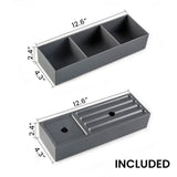 YSJZYBF 30" Bathroom Vanity Sink Combo Single Sink Wall Mounted Bathroom Cabinet with Ceramic Sink Modern Bathroom Sink Cabinet with Soft Close Drawers, Black YSJZYBF