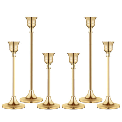 Candlestick Holders,Taper Candle Holder for Candlesticks Gold Brass Vintage Candle Stick Candle Holder Candelabra Candle Holder for Fireplace Party Dining Home