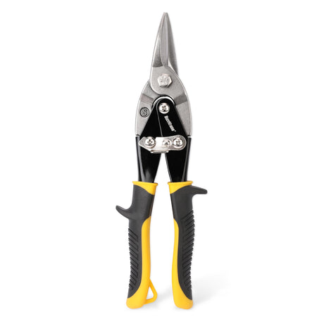 HURRICANE 10 Inch Aviation Tin Snips, Heavy Duty Metal Cutter Shears for Cutting Sheet Metal, Straight Cut, Chrome Vanadium Steel HURRICANE