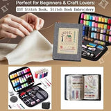 2026 New Upgraded Embroidery Stitch Book Kit,86 PCS Beginner Embroidery Kit, 106 Patterns with Tools & Tutorials, Portable All-in-One Hand Embroidery Book for Adults & DIY Craft Lovers(1 Set)