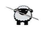 The Quilted Bear Needle Minders - Magnetic Enamel Needle Keeper for Sewing Pins, Sewing Needles, Embroidery Needles, Cross Stitch Needles - Sheep The Quilted Bear